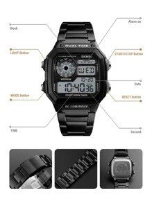 Shein - SKMEI Men Alarm Clock Stopwatch Water Resistant Electronic Watch