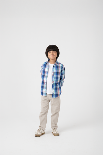 Boys Color Trail Check Shirt