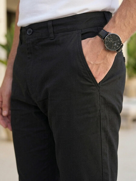 Black Smart Fit Chino Pant-75