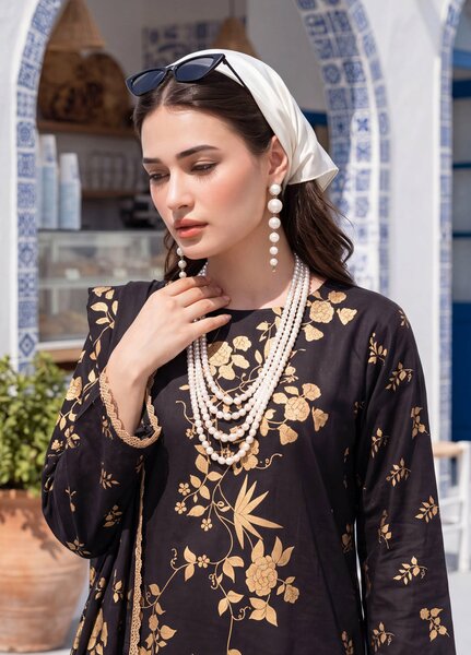 Coco by Al Zohaib RTW Printed Cambric 3 Piece Suit AZ26RCC D-02 - Casual Collection