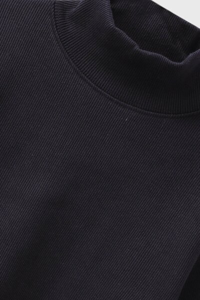 Navy Blue High-Neck