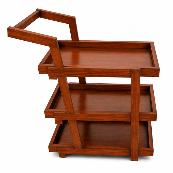 3-Step Ferdy Tea Trolley in Sheesham Wood