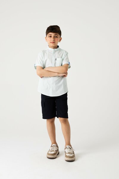 Boys Mint Cotton Casual Shirt