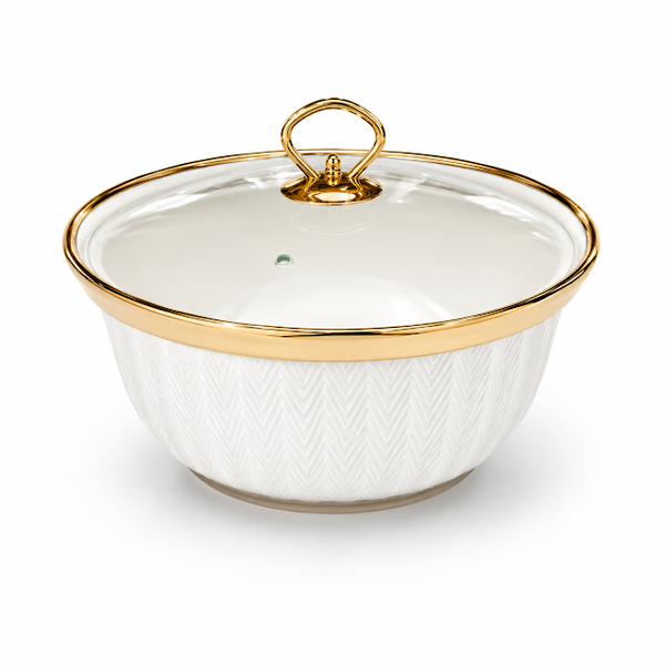 Elegant 10 Inch Round Casserole White for Premium Food Serving