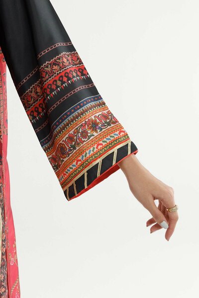 Stitched Printed Satin Shirt+ Dupatta
