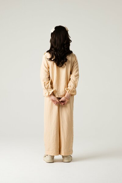 Soft Beige Frilly Co-ord Set