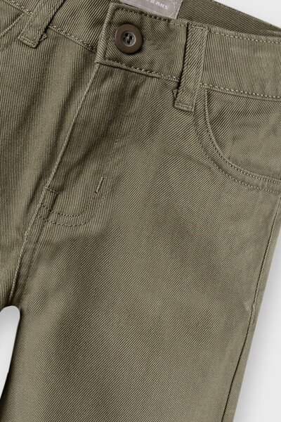 Boys Olive Heritage Straight Twill Pants
