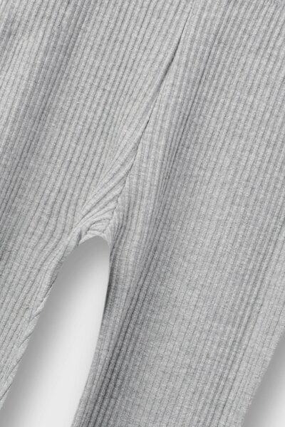 Girls Grey Bell-Bottom Leggings