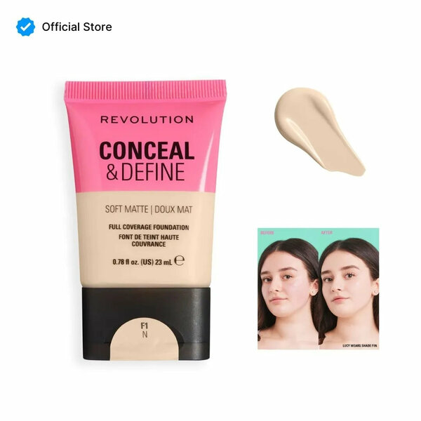 Makeup Revolution Conceal & Define Soft Matte Tube Foundation - 23ml