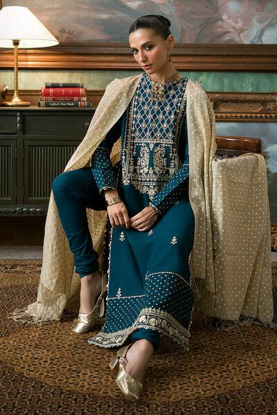 3 Piece Embroidered Suit