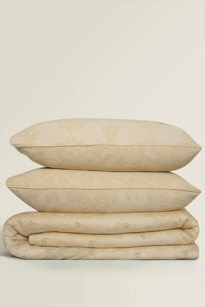 Misty Green Embroidered Quilt Cover Set