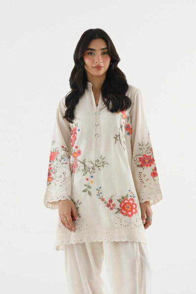 Stitched Embroidered Chambray Shirt+ Shalwar