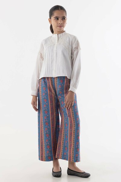 Stitched Kids Dyed Lawn Shirt