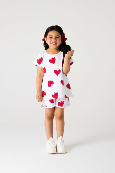 Girls Heart Parade Co-ord Set