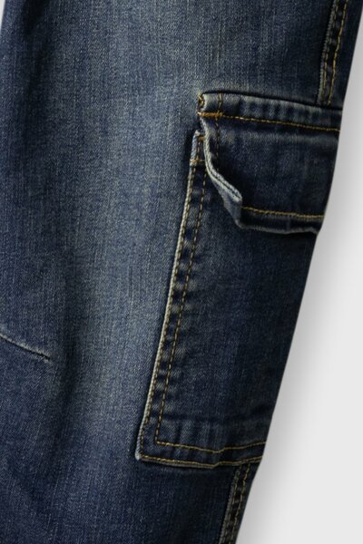 Boys Blue Cargo Jogger Jeans
