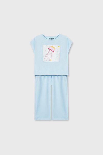 Girls Aqua Drift Co-ord Set