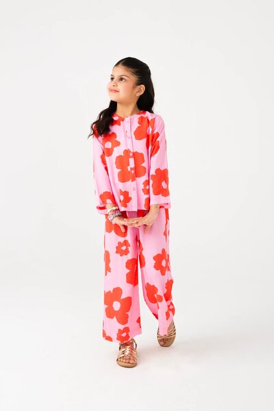 Pink Bloom Cotton Co-Ord Set