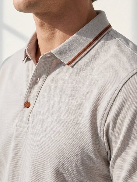 Fawn Textured Nylon Spandex Polo (POLO-1355)