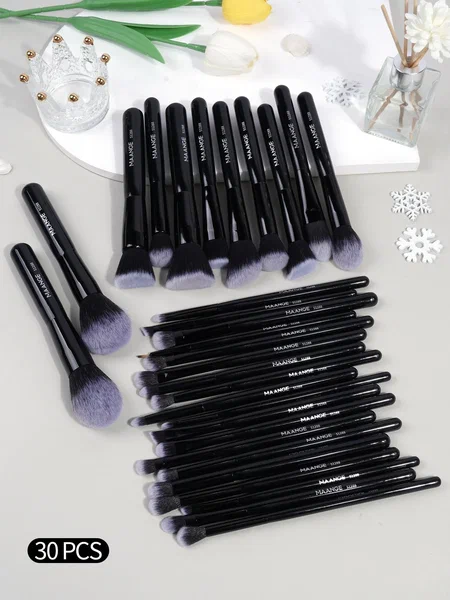 Shein - MAANGE 30pcs Professional Makeup Brush Set, Made Of Soft Fiber Material