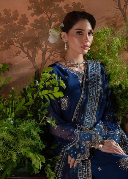 Amaya by Nureh Unstitched Embroidered Chiffon 4 Piece Suit NU26UAC AM-45 - Festive Collection