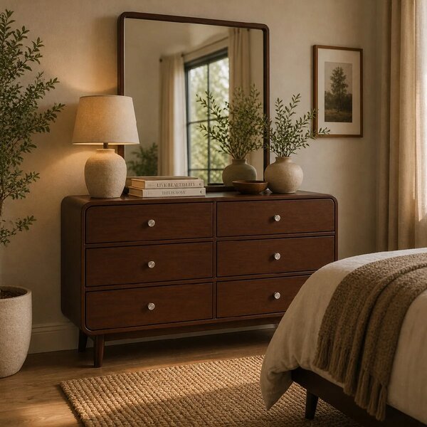 Aurra Wooden Dresser with Mirror