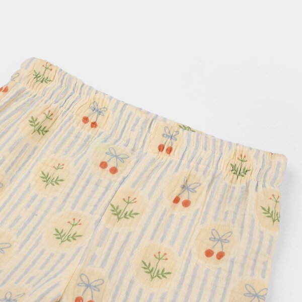 Infant Girls Cotton Shorts (Ruffle Hem) - Multi