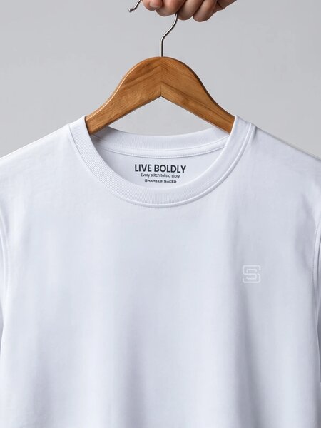 White Stretchable T-Shirt (TEE-488)