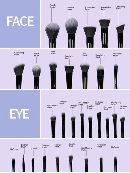 Shein - MAANGE 30pcs Professional Makeup Brush Set, Made Of Soft Fiber Material
