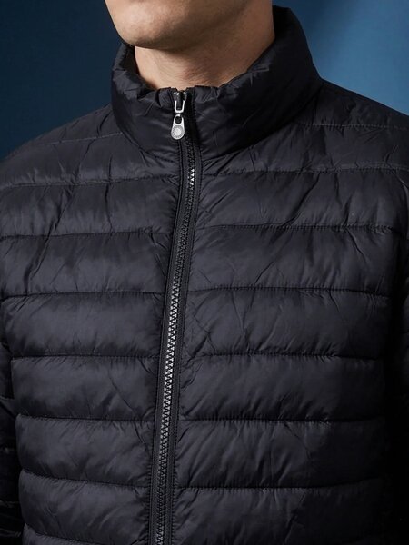 Black Imported Full Sleeves Puffer Jacket (PJ-133)