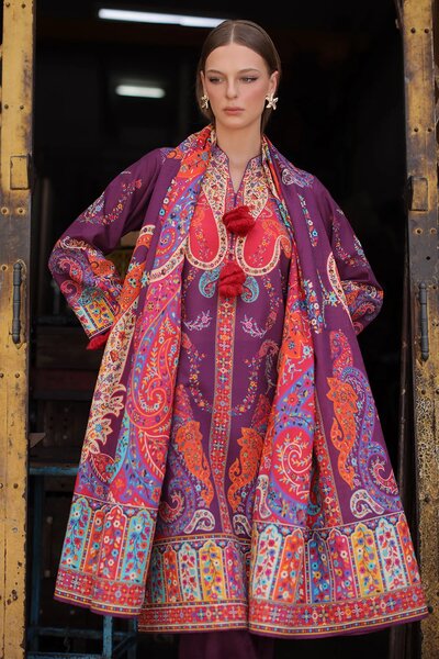 3 Piece Printed Khaddar Suit