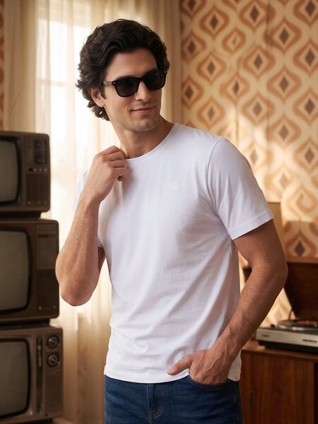 White Basic T-Shirt (TEE-516)