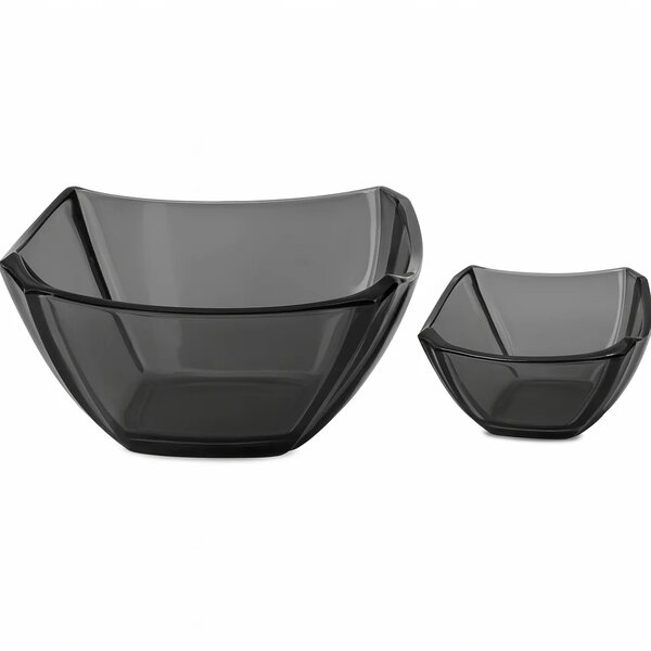 Iridescent Square-Cut 7-Piece Fruit Bowl Set – Silver, Gold & Black  Colour Options (200/105 mml)