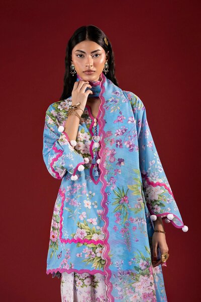 Unstitched Printed 3 Piece Lawn Suit
