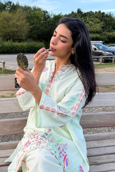 Stitched Embroidered Lawn Shirt+ Shalwar