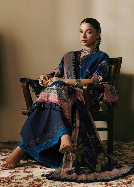 M Basics by Maria B Unstitched Printed Khaddar 3 Piece Suit MB26UMK MB-CUSV15 5A - Winter Collection