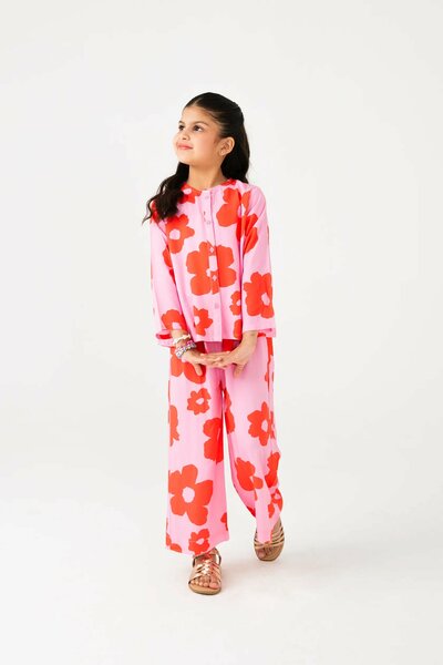 Pink Bloom Cotton Co-Ord Set