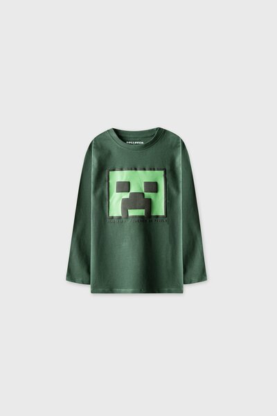 Boys Forest Green Pixel Tee