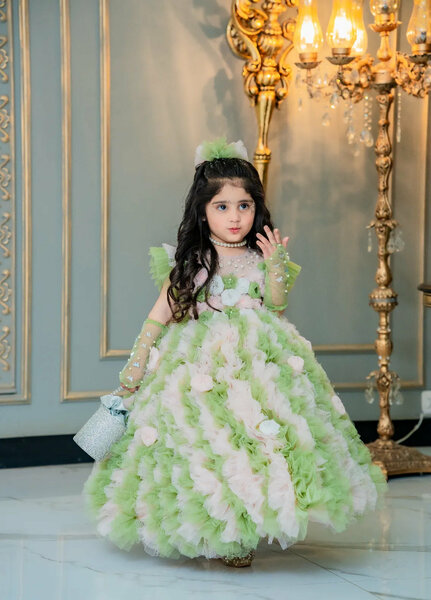 Fashion With Style Hub Pret Plain Net 1 Piece Reem Frock