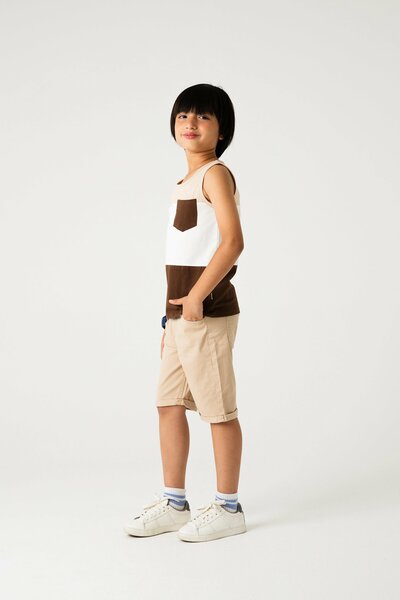 Boys Nude Blocks Tank Tops