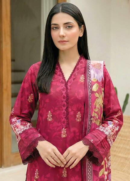Summer Prints by Lakhany Unstitched Printed Lawn 3 Piece Suit LSM26USP LG-SG-0112 - Summer Collection