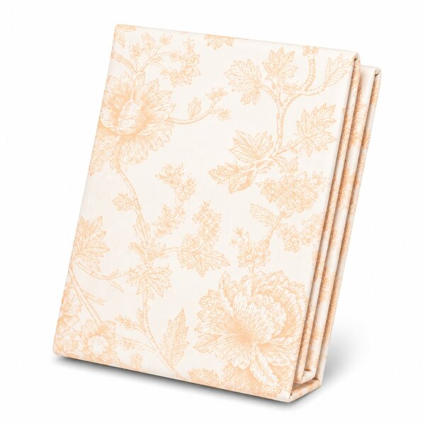 Orange Linear Double Bed Sheet (96 × 102 inches)