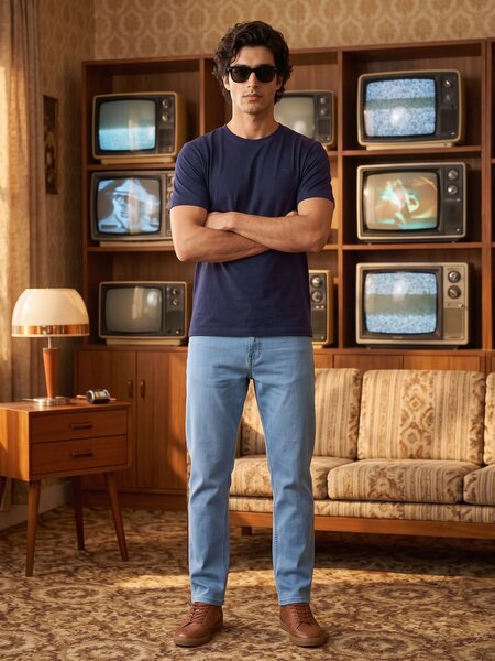 Navy Blue Basic T-Shirt (TEE-512)