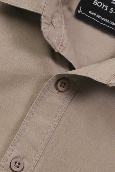 Boys Sandstone Cotton Shirt