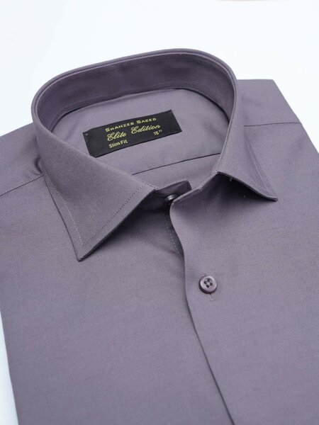 Grey Plain, Cutaway Collar, Elite Edition, Men’s Formal Shirt (FS-2504)