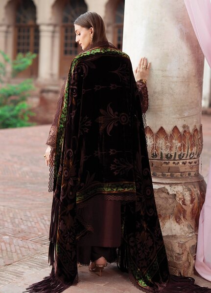 Amelia by Mahnur Unstitched Embroidered Corduroy 3 Piece Suit MN26ULW AM-13 - Winter Collection