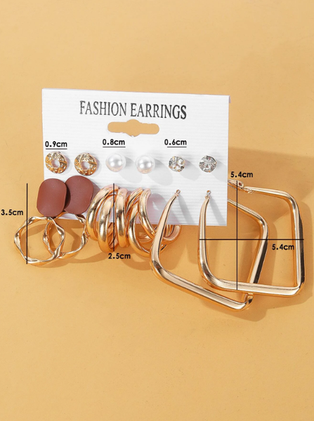 Shein - 6pairs Faux Pearl Decor Earrings