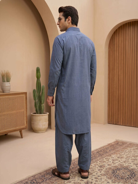 Grey Designer Shalwar Kameez (SK-779)