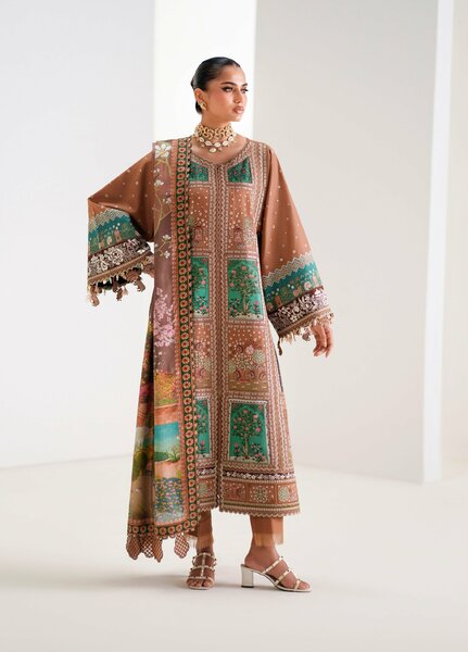 Amour by Bin Ilyas Unstitched Embroidered Lawn 3 Piece Suit BI26ULA 186B - Festive Collection