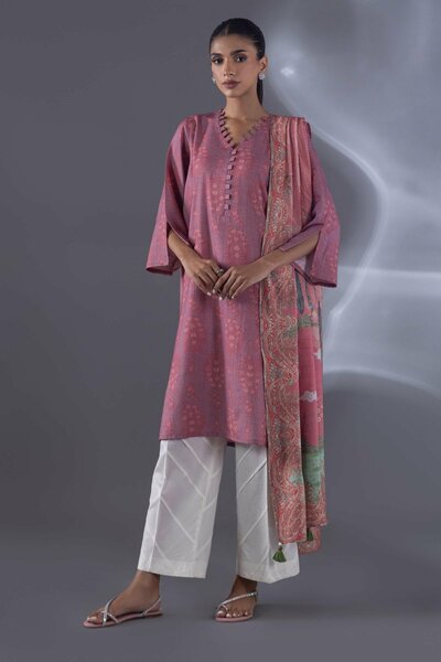 Stitched Linen Digital Printed Dupatta