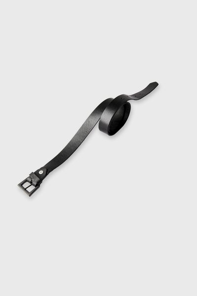 Boys Classic Black Leather Belt